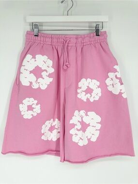 Denim Tears Cotton Wreath Pink Drawstring Shorts